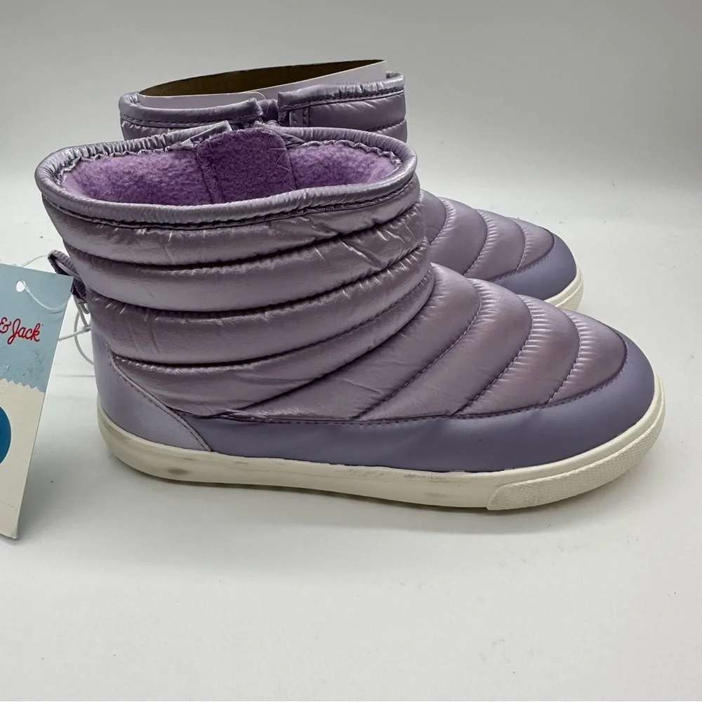 Cat & Jack Lilac Puffer Kids' Rain & Snow Boots Size 12 Little Girls